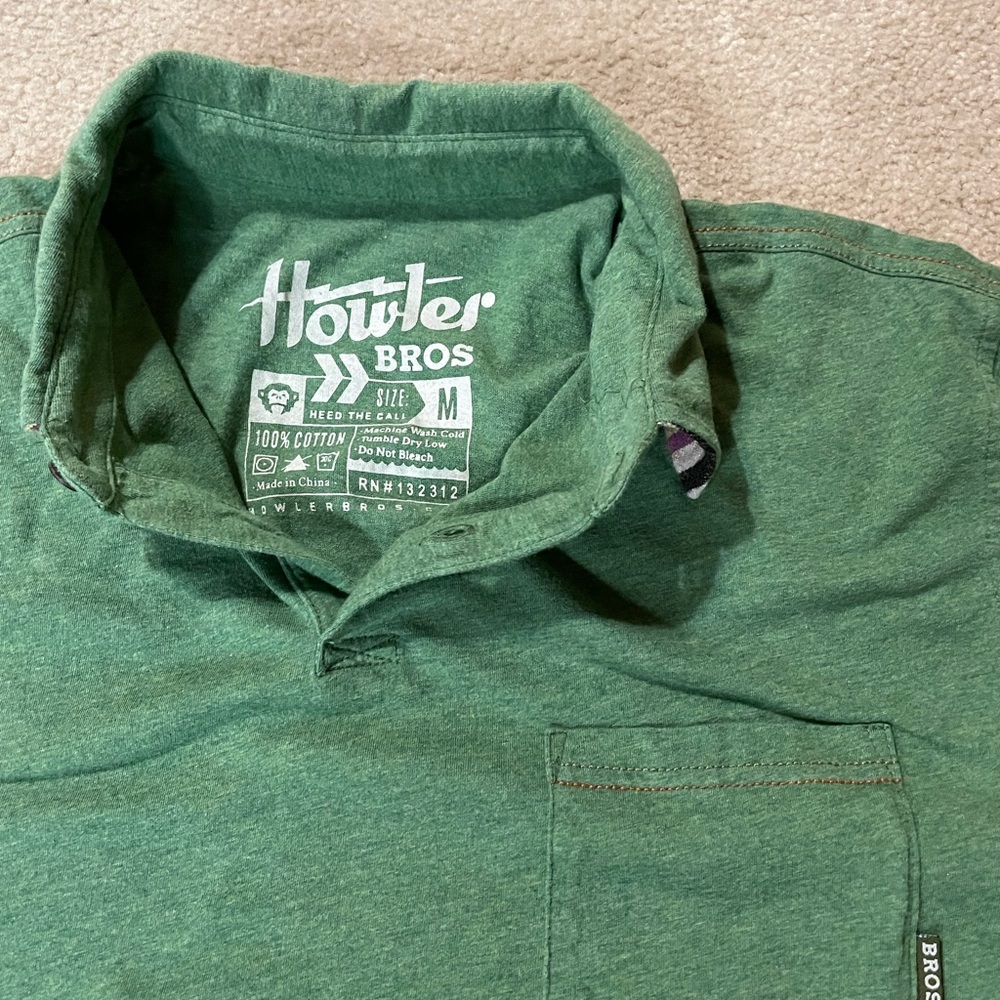 Howler Brothers Polo w pocket, size M